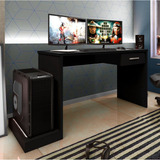 Mesa Gamer 1 Gaveta Drx 9000 Espresso Móveis Preto Gdwt