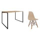 Mesa Home Office Compacta Pequena + Cadeira Várias Cores