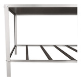 Mesa Hospitalar Carrinho Auxiliar Inox 1,20x53x84