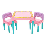 Mesa Infantil Com 2 Cadeira Educativa Para Crianças 3827