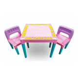 Mesa Infantil Com 2 Cadeira Educativa Para Crianças