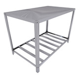 Mesa Inox 92 Bancada Industrial 1 Prateleira Paneleiro