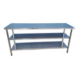 Mesa Inox Bares Bancada Inox Cozinha Industrial 1,50x0,70 2p