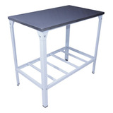 Mesa Inox Confeitaria Pés De Aço Galvanizado 93x55 Innal