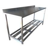 Mesa Inox Nortinox 120 Cm X 60 Cm X 90 Cm Com Espelho