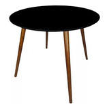 Mesa Jantar 70cm Redonda Sala Mdf 4 Pe Palito Chapa De Aço