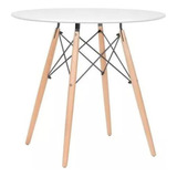 Mesa Jantar Charles Eames Eiffel Wood Tampo Madeira 90cm