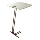 Mesa L50 Lateral Aproximação Sofá Off White Base Café