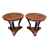 Mesa Lateral Antiga Clássica Madeira Par