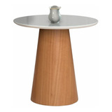 Mesa Lateral Cone Base Laminada Tampo Laca E Vidro 50x60