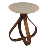Mesa Lateral Redonda Decorativa Para Sala 70cm Altura Luxo