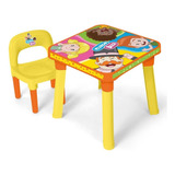 Mesa Mesinha Bita Infantil C/ Cadeira E Boneco + Brinde