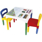 Mesa Mesinha Infantil Didática Com 2 Cadeiras - Poliplac