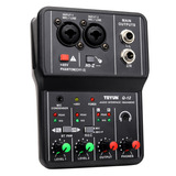 Mesa Mixer Placa De Som Teyun Q-12 Interface De Audio Usb Pc