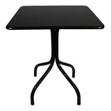 Mesa Para Área Externa Ecomhome Moema De Madeira E Alumínio Cor Preto