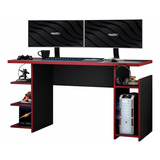 Mesa Para Computador / Gamer Mx Vermelho Cor Preto/vermelho