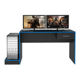 Mesa Para Computador / Gamer Xp Preto Black Blue