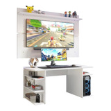 Mesa Para Computador Gamer E Painel Tv Madesa - Branco Xamdfc02000209