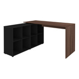 Mesa Para Escritório Extensível Escrivaninha Nero Ipê Preto