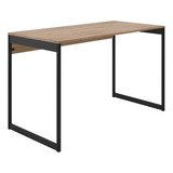 Mesa Para Escritório Office Estilo Industrial 1,20m Vintage Cor Lamina Com Preto