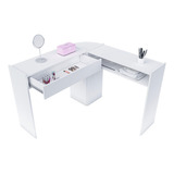 Mesa Para Manicure Em L Mdf Salão De Beleza Estética Moderna