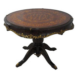 Mesa Pequena Pr Hall Classica Fina Marchetaria 115cm