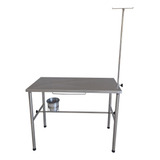 Mesa Pet Veterinária Cirúrgica Tamanho Grande 100% Inox 