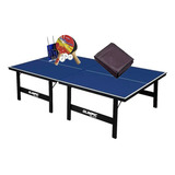 Mesa Ping Pong Olimpic 1014 + Kit Completo 5030 + Capa