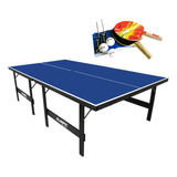 Mesa Ping Pong Tênis Mesa Olimpic 1013 + Kit Raquetes 5030