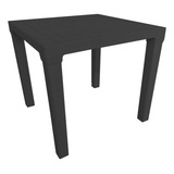 Mesa Plástica Quadrada Desmontável Ultra Design Cor Preto