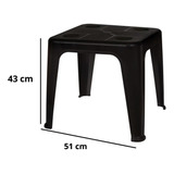 Mesa Prática De Apoio Com Porta Copos Preta 51x43cm Mor