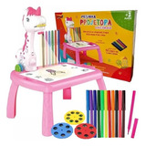 Mesa Projetora Unicornio Colorir Desenhar Infantil