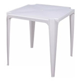 Mesa Quadrada De Plástico Branca Bela Vista Mor 70cm