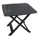 Mesa Quadrada Dobrável Resistente Multiuso Preto Arqplast