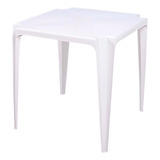 Mesa Quadrada Plástico Mor Bela Vista 70x70x70cm Empilhável 