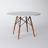 Mesa Redonda De Jantar Com 4 Lugares Eames Eiffel 90cm