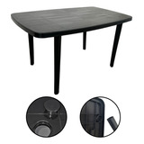Mesa Resistente Desmontável Retangular Com Furo Guarda Sol