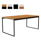 Mesa Reunião Escritorio Industrial Pe Metal 160x80 8 Lugares