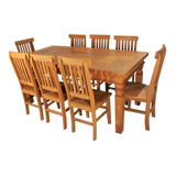 Mesa Rústica Para Jantar 2m+ 8 Mineiras