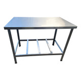 Mesa Serviço Bancada P/ Confeitaria Reforçada 120x90 Inox