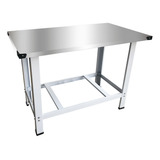 Mesa Serviço Industrial Aço Inox Manipulação Alimento 120x70