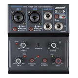 Mesa Som Mixer Gomix 2 Canais