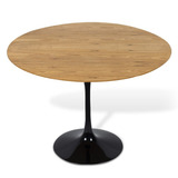 Mesa Tulipa Jantar Redonda Madeira Freijó Preta 1,50d X 73