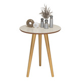 Mesinha De Canto Decorativa Retrô Com Pés Palito 62cm Altura