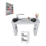 Mesinha Manicure 110cm Reta + Carrinho Aux + Expositor Top