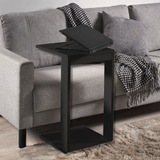 Mesinha Para Apoio De Objetos Braço Lateral Sofá Cama Preto