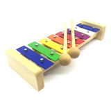 Metalofone Xilofone Infantil 8 Notas Rítmica Medio Mxp