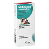 Meticorten 5mg 10 Comprimidos Anti-inflamatório Cães