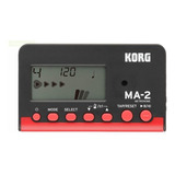 Metronomo Digital Korg Ma-2 Bkrd Preto E Vermelho Compacto