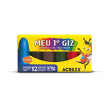 Meu Primeiro Giz De Cera 12 Cores Acrilex 